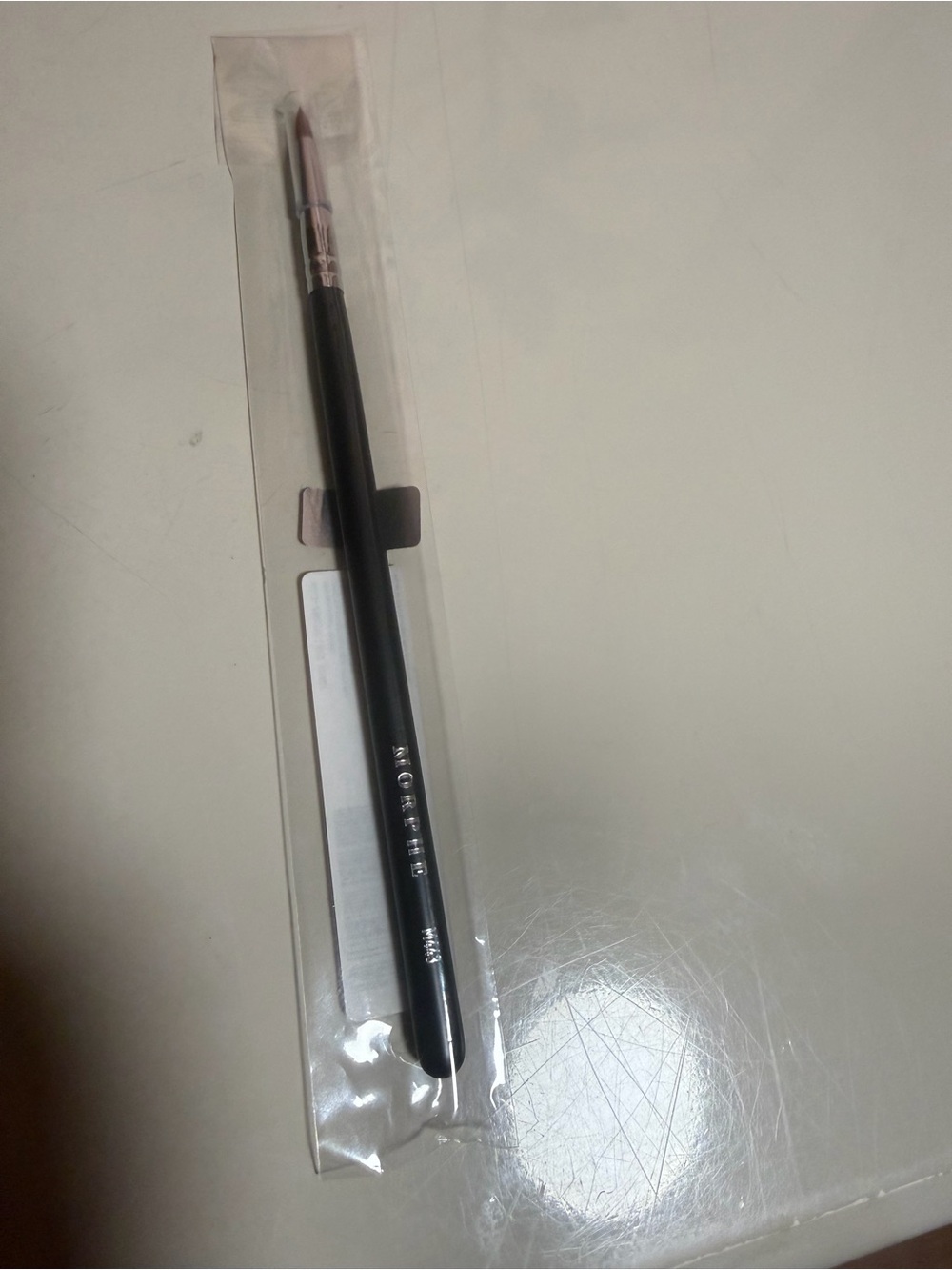 Morphe No443  Eye Brush Black/Silver Black Handle Silver Ferrule